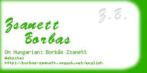 zsanett borbas business card