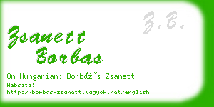 zsanett borbas business card